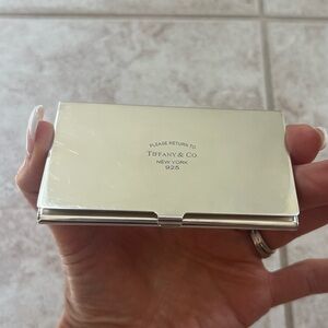 Authentic Tiffany & Co 925 Vintage Sterling Silver Metal Business Card Holder
